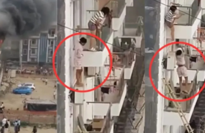 गर्ल्स हॉस्टल में लगी भीषण आग, बालकनी से नीचे उतरने की कोशिश में एक घायल