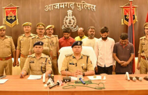 Azamgarh News आजमगढ़ पुलिस की बड़ी कामयाबी: अंतरजनपदीय बाइक चोर गिरोह का भंडाफोड़, 6 बाइक, ई-रिक्शा और पार्ट्स बराम