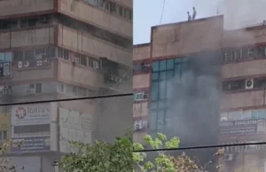 नोएडा: सेक्टर 18 की बहुमंजिला इमारत में लगी भीषण आग..