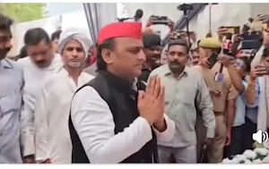 Jaunpur News अखिलेश यादव ने खुटहन में पूर्व ब्लॉक प्रमुख के पति को दी श्रद्धांजलि, परिजनों से की मुलाकात